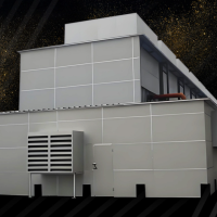 大型通风钢制消音器罗茨风机冲床设备空压机隔声罩工厂机器隔音房